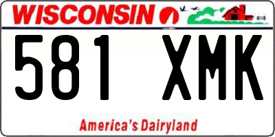 WI license plate 581XMK