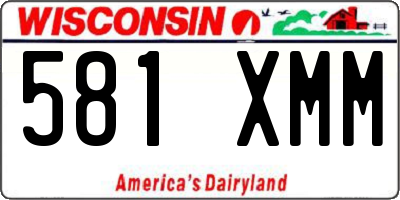 WI license plate 581XMM