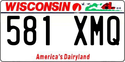 WI license plate 581XMQ