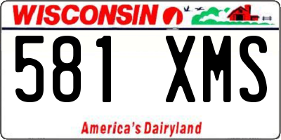 WI license plate 581XMS