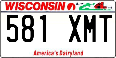 WI license plate 581XMT