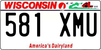 WI license plate 581XMU