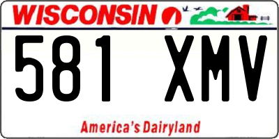 WI license plate 581XMV