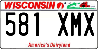 WI license plate 581XMX