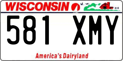 WI license plate 581XMY