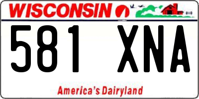 WI license plate 581XNA