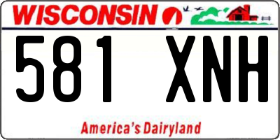WI license plate 581XNH