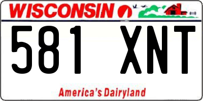 WI license plate 581XNT