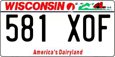 WI license plate 581XOF