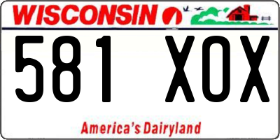 WI license plate 581XOX