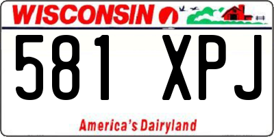 WI license plate 581XPJ
