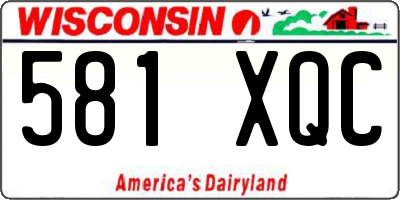 WI license plate 581XQC