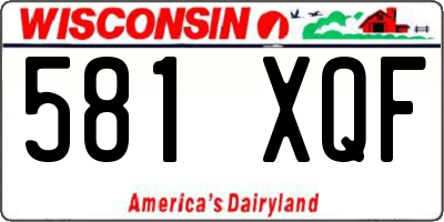 WI license plate 581XQF