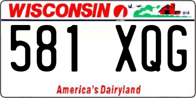 WI license plate 581XQG