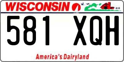 WI license plate 581XQH