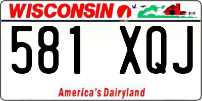 WI license plate 581XQJ