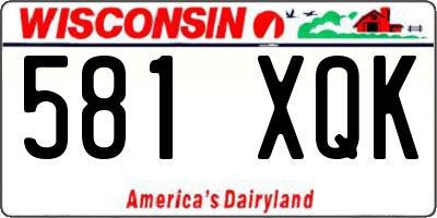 WI license plate 581XQK