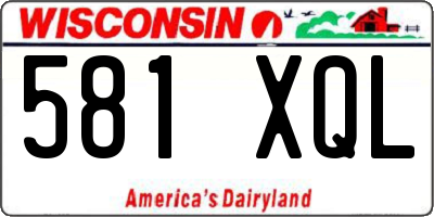 WI license plate 581XQL
