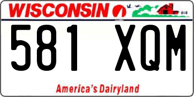 WI license plate 581XQM