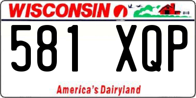 WI license plate 581XQP