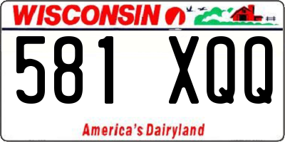WI license plate 581XQQ