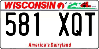 WI license plate 581XQT