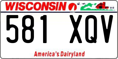 WI license plate 581XQV