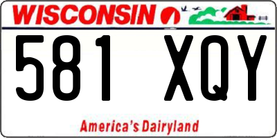 WI license plate 581XQY