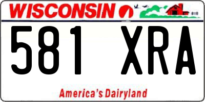 WI license plate 581XRA