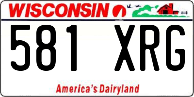 WI license plate 581XRG