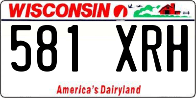 WI license plate 581XRH