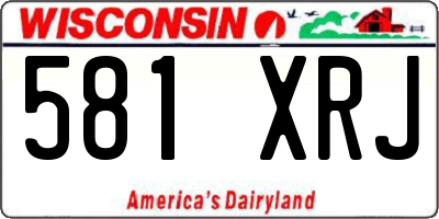 WI license plate 581XRJ