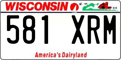 WI license plate 581XRM