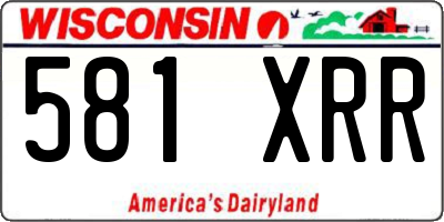 WI license plate 581XRR