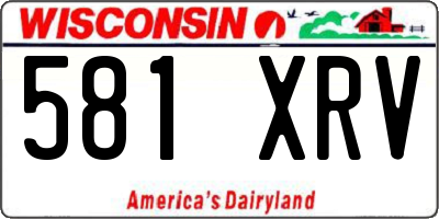 WI license plate 581XRV