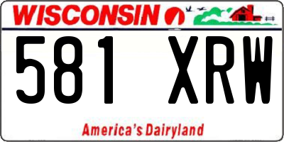 WI license plate 581XRW