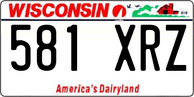 WI license plate 581XRZ