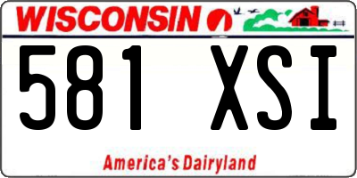 WI license plate 581XSI