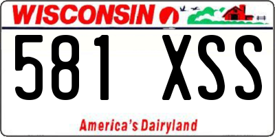 WI license plate 581XSS