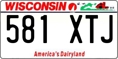 WI license plate 581XTJ