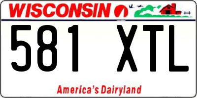 WI license plate 581XTL