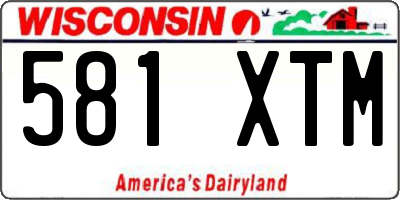 WI license plate 581XTM
