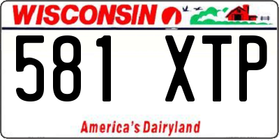 WI license plate 581XTP