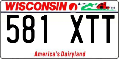 WI license plate 581XTT