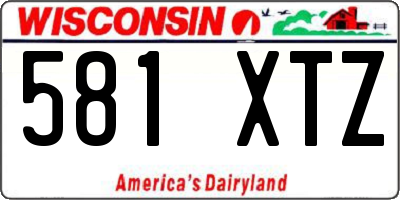 WI license plate 581XTZ