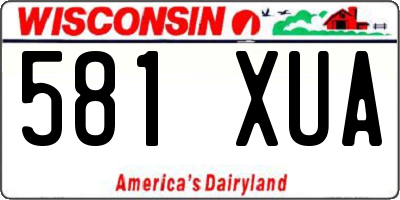 WI license plate 581XUA