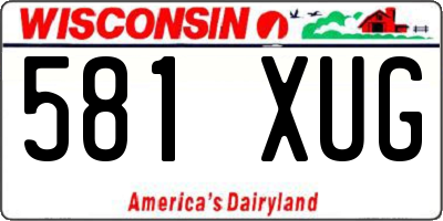WI license plate 581XUG