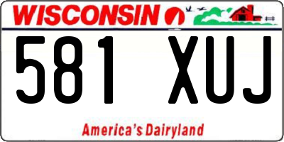 WI license plate 581XUJ
