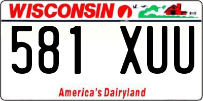 WI license plate 581XUU