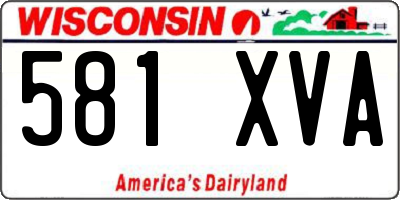 WI license plate 581XVA